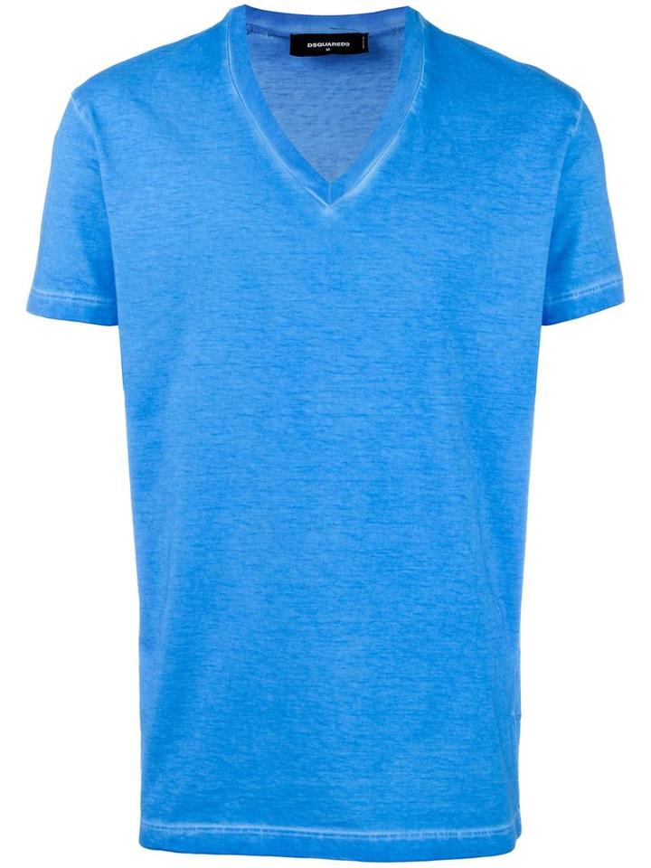 Dsquared2 Slogan Print T-shirt, Men's, Size: Xl, Blue, Cotton