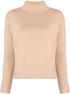 Yves Salomon Fur Elbow Patch Sweater - Brown