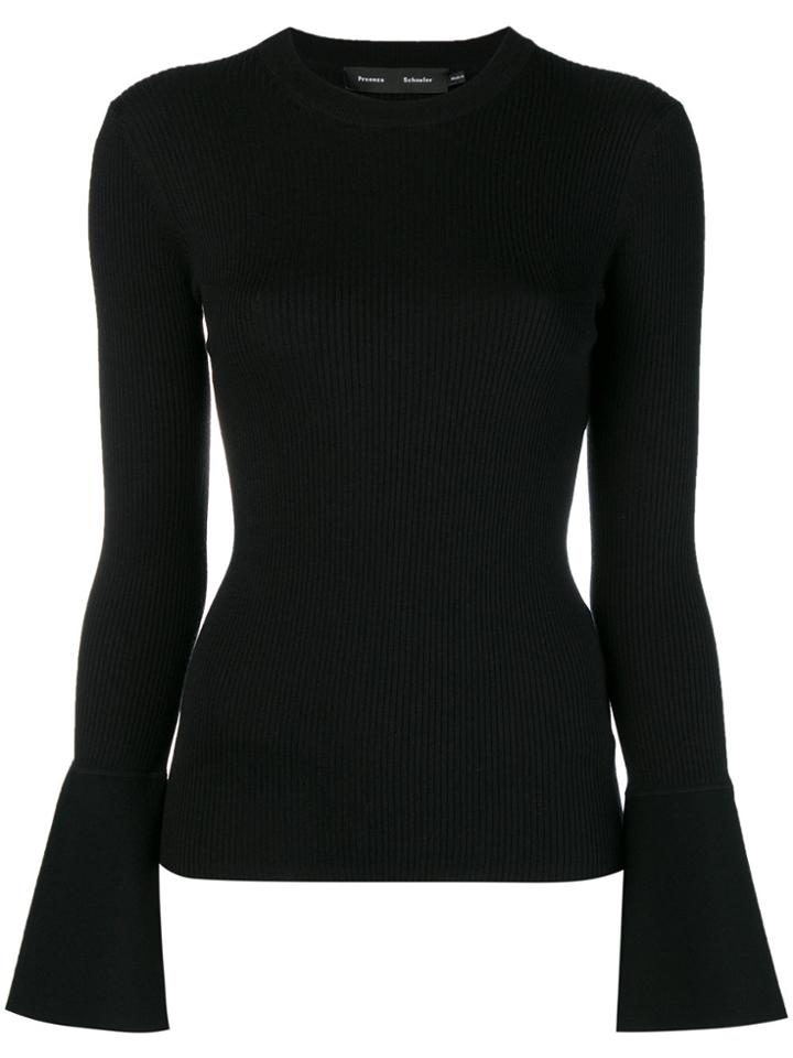 Proenza Schouler Bell Sleeve Crewneck - Black