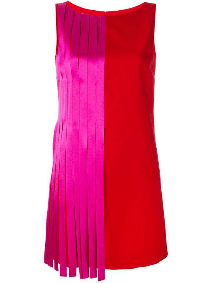 Versace Colour Block Mini Dress - Red