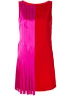 Versace Colour Block Mini Dress - Red