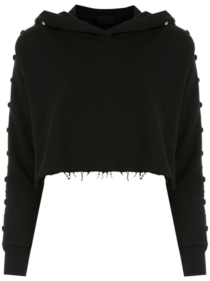 Andrea Bogosian Cropped Hoodie - Black