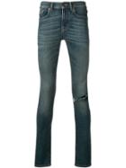 Saint Laurent Skinny Ripped Jeans - Blue