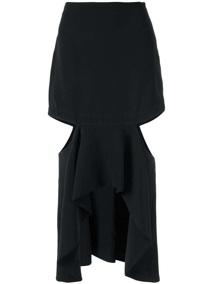 Olympiah Midi Cut Out Skirt - Black