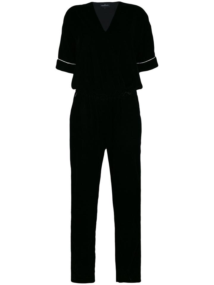 Designers Remix Piped Trim Jumpsuit - Black