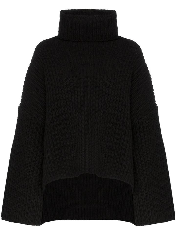 Joseph Turtleneck Ribbed Sweater - Black