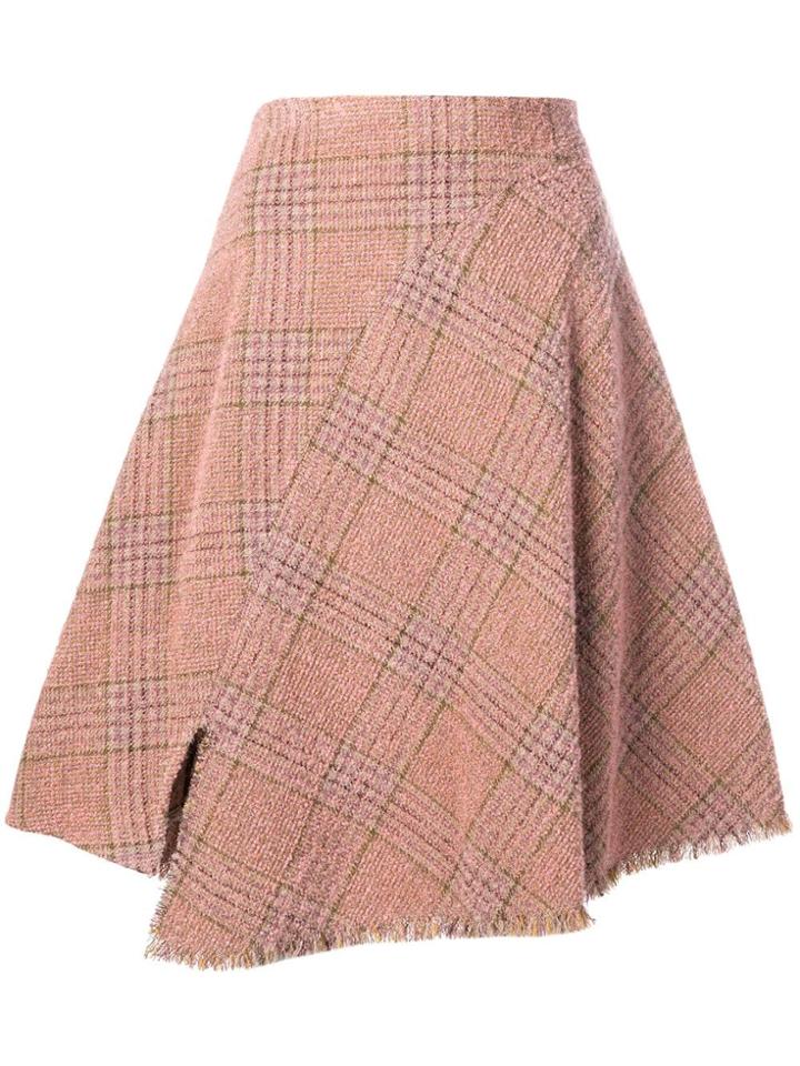 Acne Studios A-line Plaid Skirt - Pink