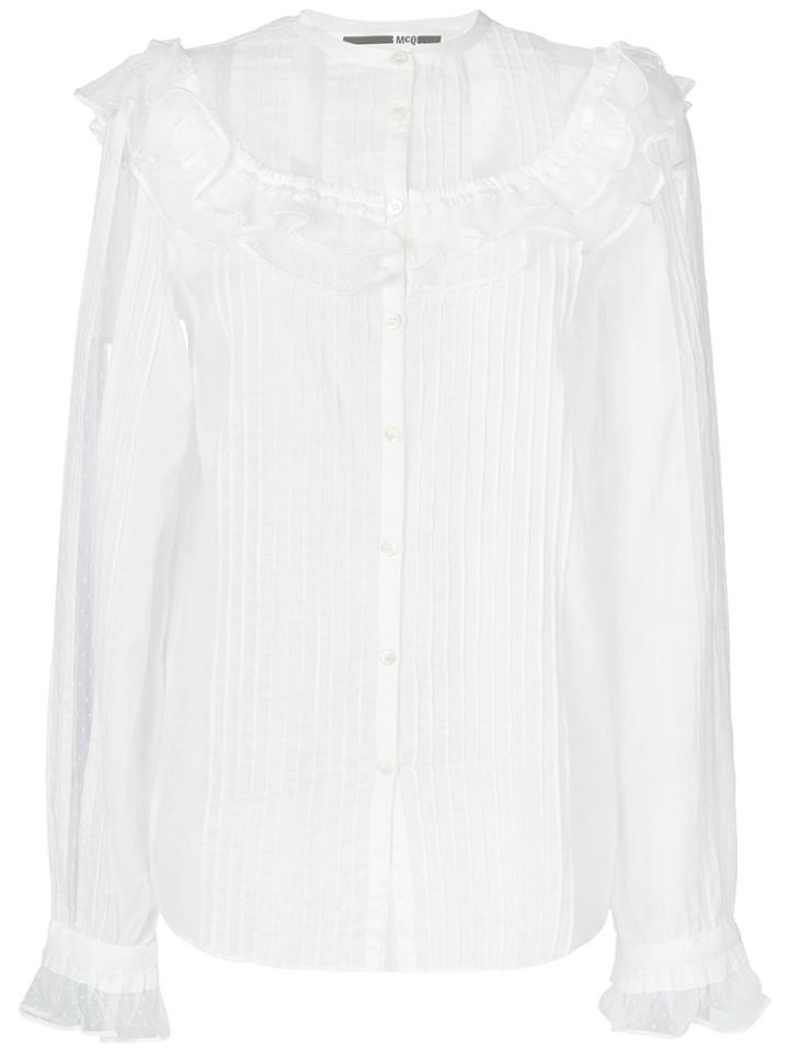 Mcq Alexander Mcqueen Pintucked Shirt - White