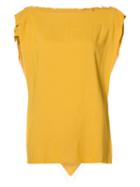 Vivienne Westwood Anglomania Square Denim Blouse, Women's, Size: 38, Yellow/orange, Viscose