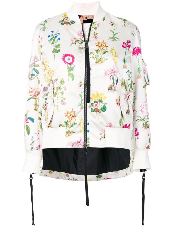 No21 Floral Bomber Jacket - Nude & Neutrals