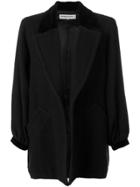 Yves Saint Laurent Vintage Open Front Coat - Black
