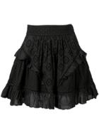 Twin-set Embroidered Mini Skirt - Black