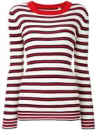 Chinti & Parker Striped Ribbed Jumper - Nude & Neutrals