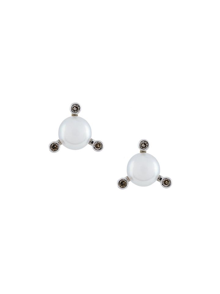 Astley Clarke Pluto Stud Earrings - White