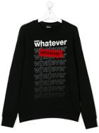 Diesel Kids Teen Whatever Print Sweatshirt - Black