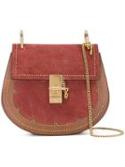 Chloé Studded 'drew' Shoulder Bag, Women's, Red