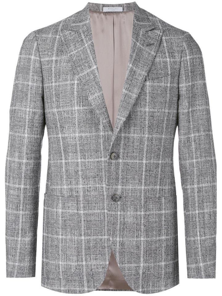 Boglioli - Glen Check Blazer - Men - Silk/cotton/linen/flax/cupro - 46, Black, Silk/cotton/linen/flax/cupro