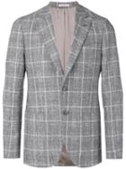 Boglioli - Glen Check Blazer - Men - Silk/cotton/linen/flax/cupro - 46, Black, Silk/cotton/linen/flax/cupro