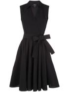 Paule Ka Belted Midi Dress - Black