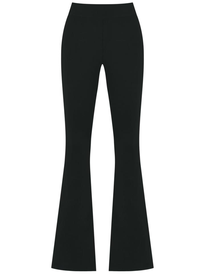 Cecilia Prado - Knit Flare Trousers - Women - Acrylic/lurex/viscose - P, Black, Acrylic/lurex/viscose