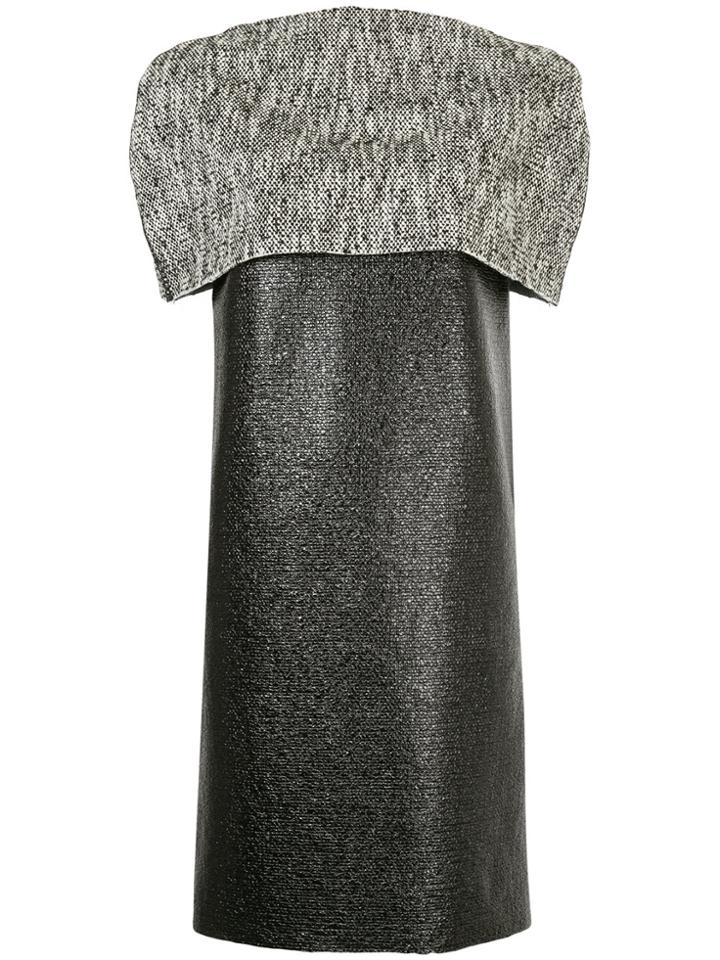 Zambesi Metallic Caped Shift Dress - Grey