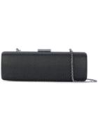 Love Moschino - Tonal Studded Clutch - Women - Polyester/glass - One Size, Black, Polyester/glass
