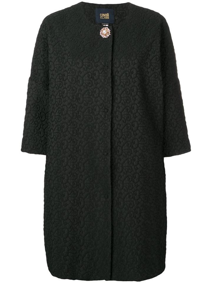 Cavalli Class Three-quarter Sleeve Coat - Black