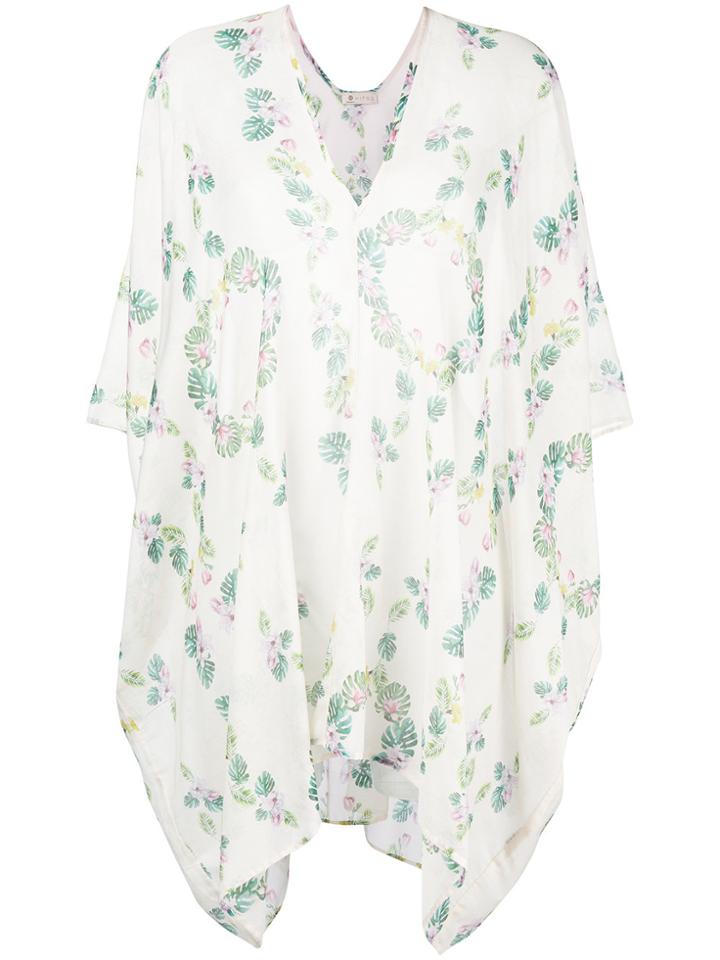Mitos Garden Print Kaftan Dress - Nude & Neutrals