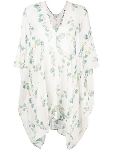Mitos Garden Print Kaftan Dress - Nude & Neutrals