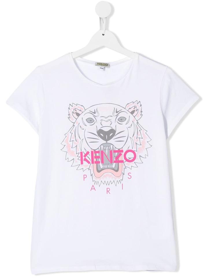 Kenzo Kids Tiger Logo T-shirt - White