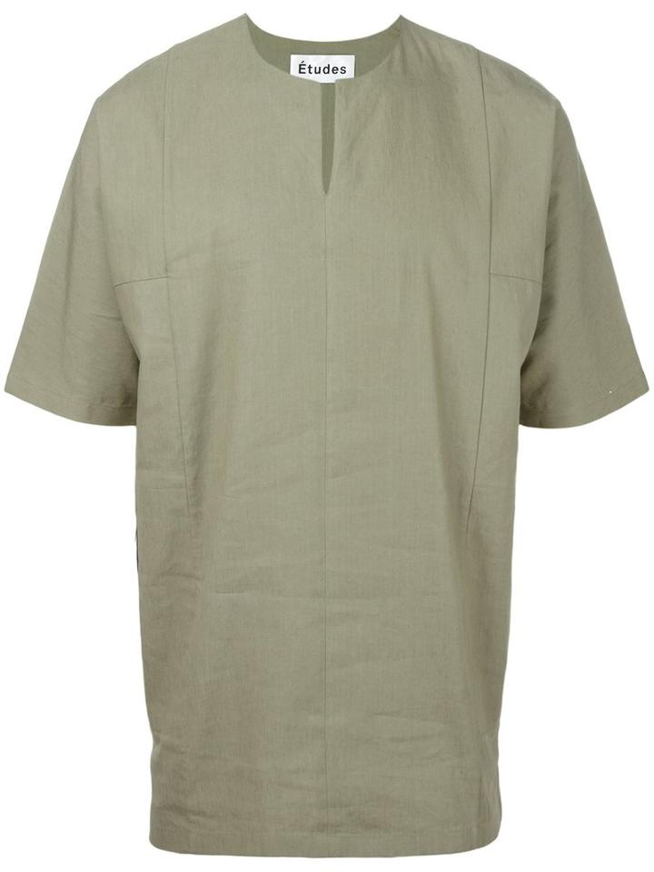 Études 'pause' T-shirt, Men's, Size: Large, Green, Cotton/linen/flax
