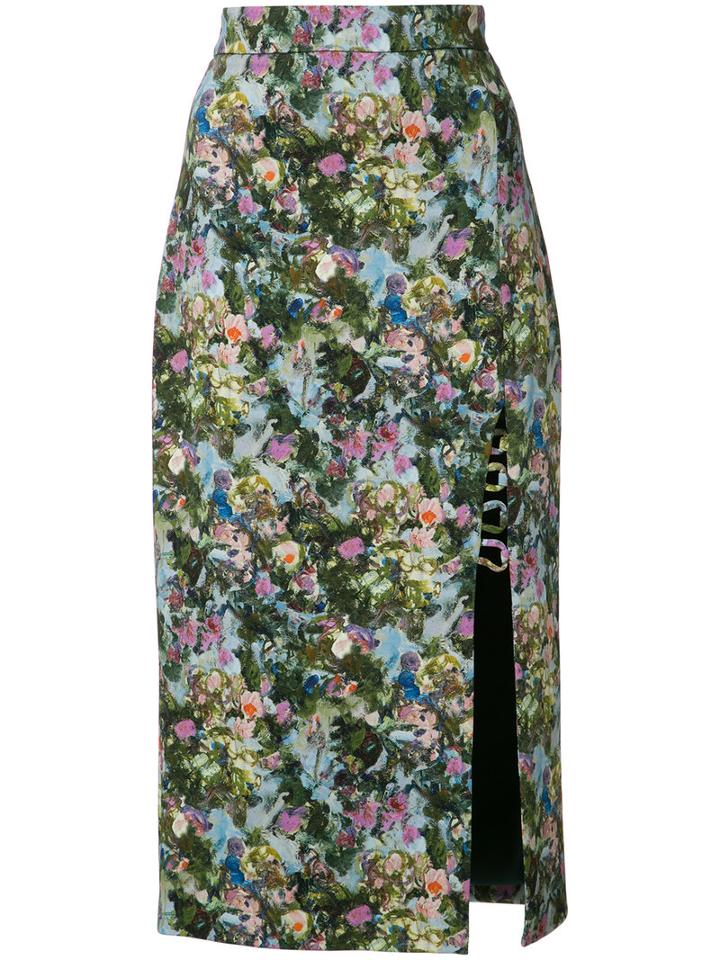 Cushnie Et Ochs Floral Print Pencil Skirt, Women's, Size: 8, Polyester/spandex/elastane/viscose