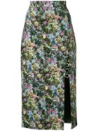 Cushnie Et Ochs Floral Print Pencil Skirt, Women's, Size: 8, Polyester/spandex/elastane/viscose