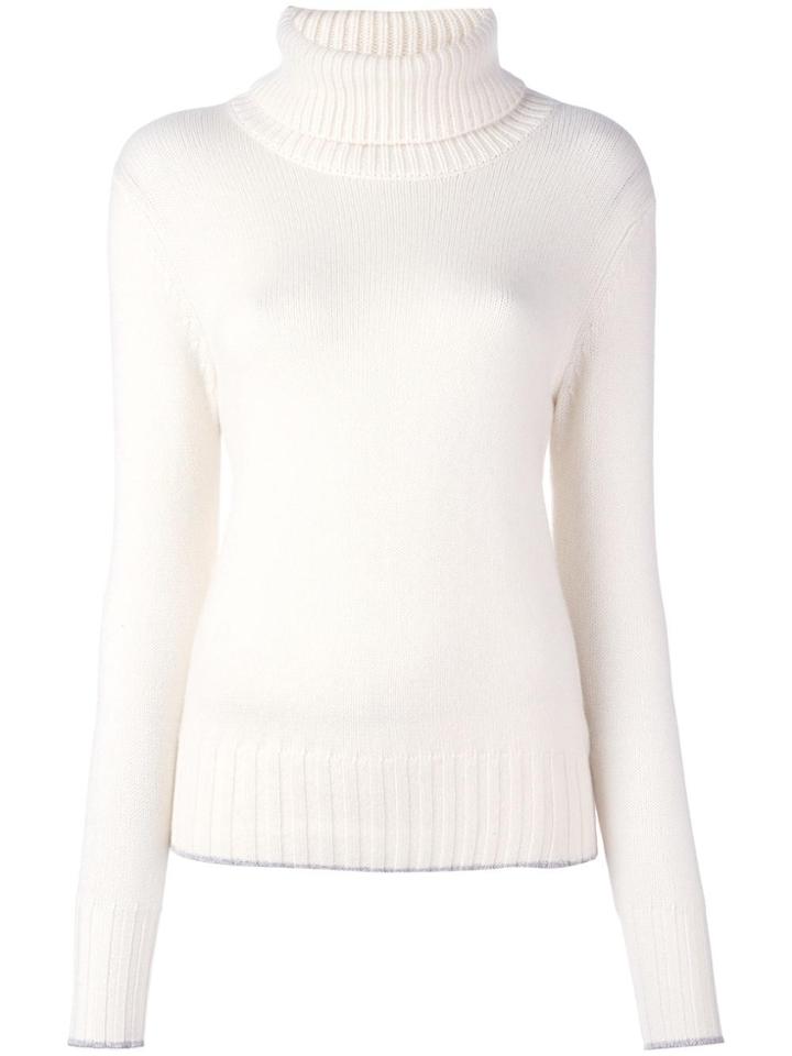 N.peal Chunky Roll Neck Pullover - Nude & Neutrals