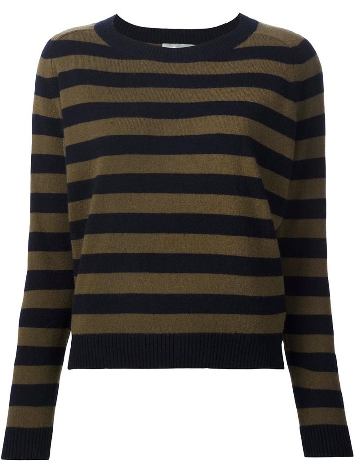 Vince Striped Jumper, Women's, Size: Xs, Blue, Cashmere