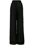 Murmur High Waist Sheer Trousers - Black