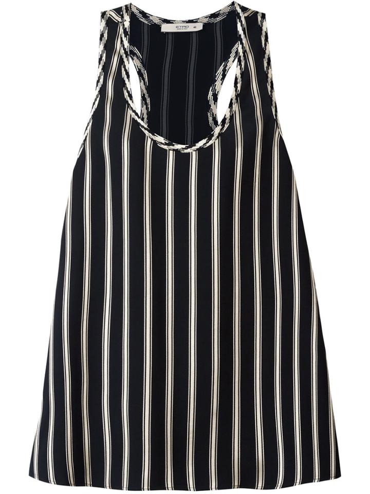 Etro Striped Tank Top - Black