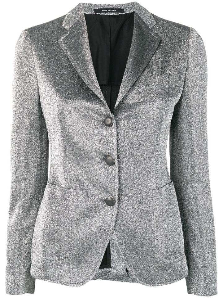 Tagliatore Metallized Blazer - Grey