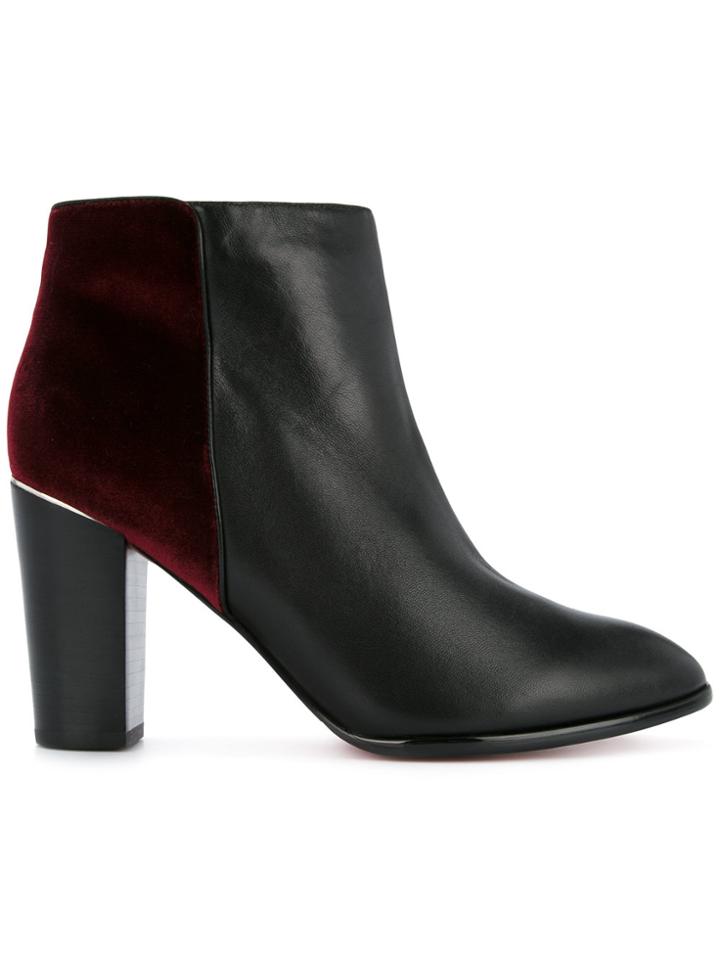 Loveless Contrast Panel Boots - Black