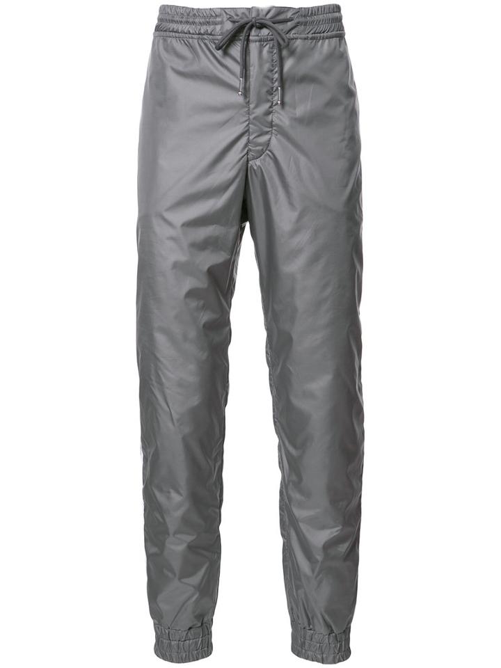 Thom Browne Elasticated Cuffs Track Pants, Men's, Size: 3, Grey, Cotton/polyester