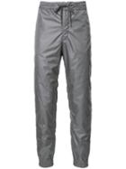 Thom Browne Elasticated Cuffs Track Pants, Men's, Size: 3, Grey, Cotton/polyester