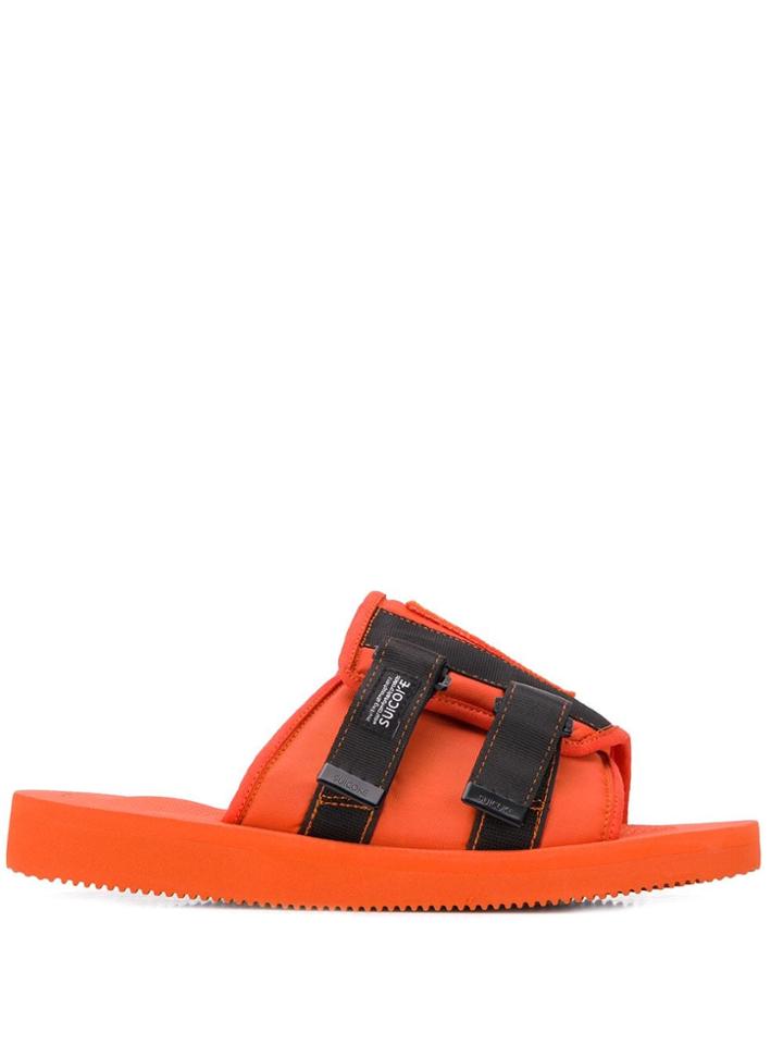 Palm Angels Padded Panelled Slides - Orange