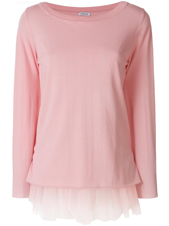 P.a.r.o.s.h. Tulle Hem Jumper - Pink & Purple
