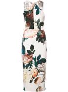 Sachin & Babi Ramani Floral-print Halteerneck Dress - White