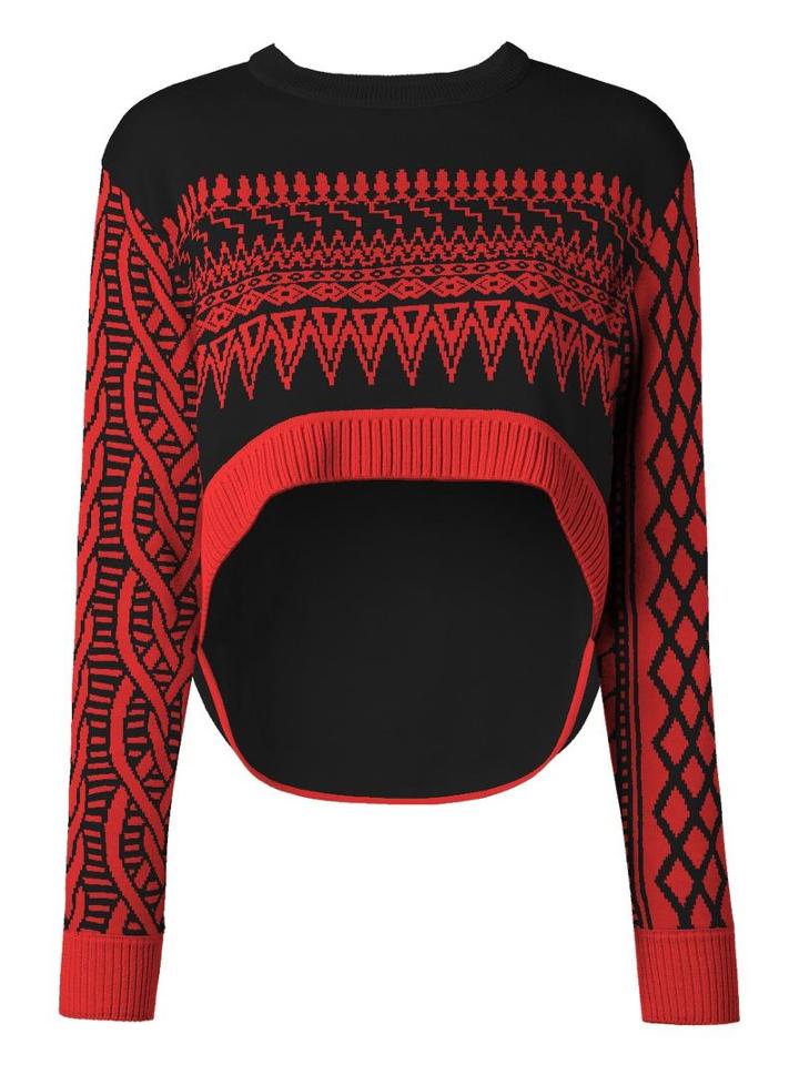 Opening Ceremony Umd X Opening Ceremony Elliptical Jumper, Women's, Size: Small, Black, Merino
