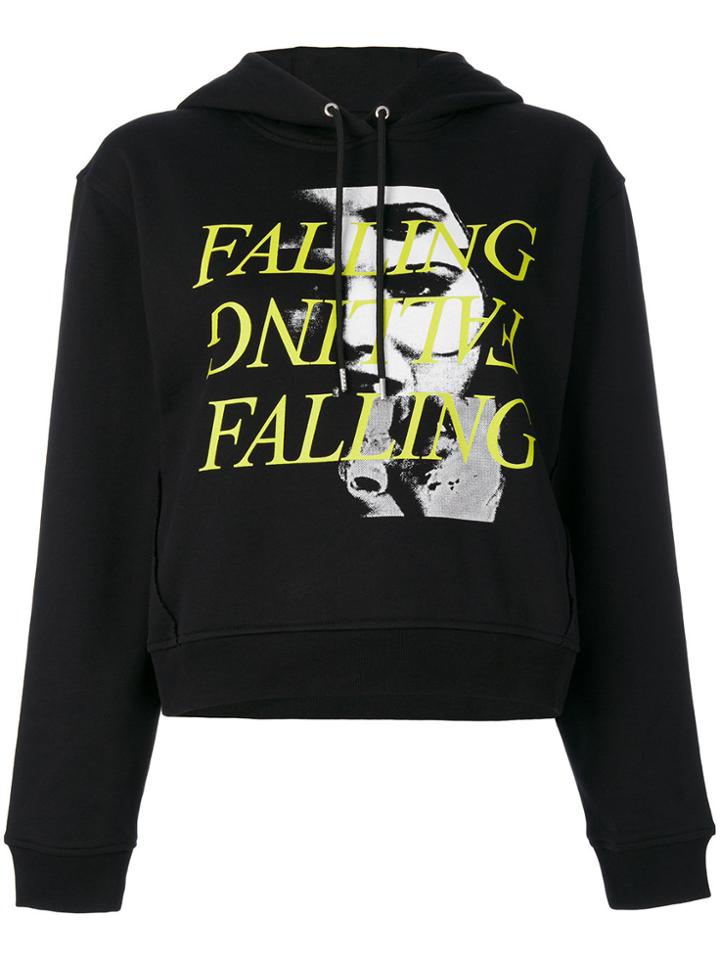 Mcq Alexander Mcqueen Falling Print Hoodie - Black