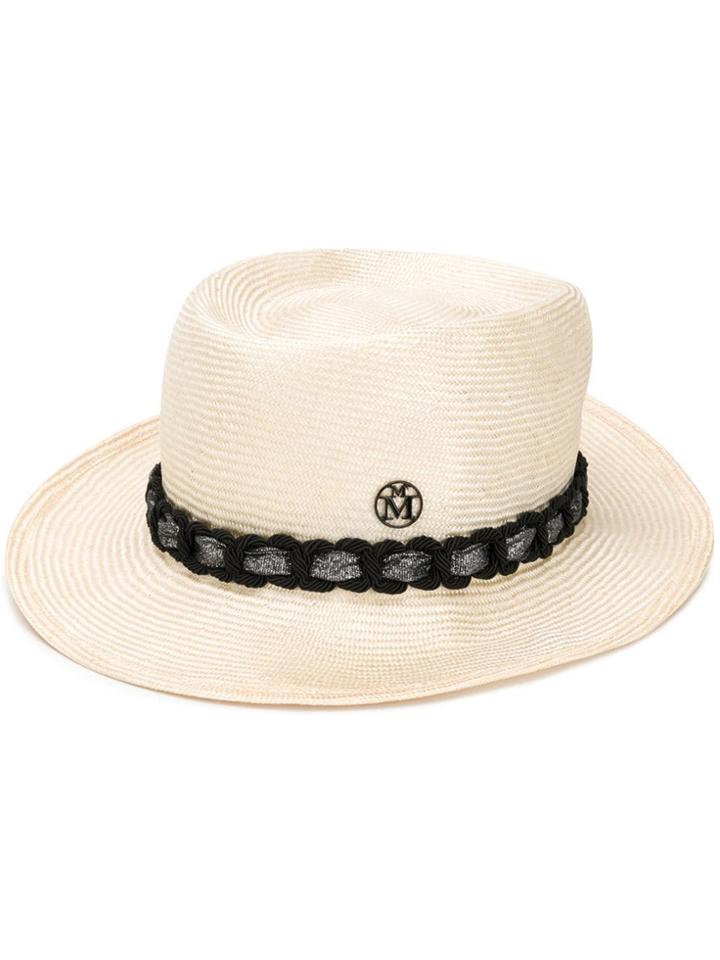Maison Michel Ed Trilby Hat - Neutrals
