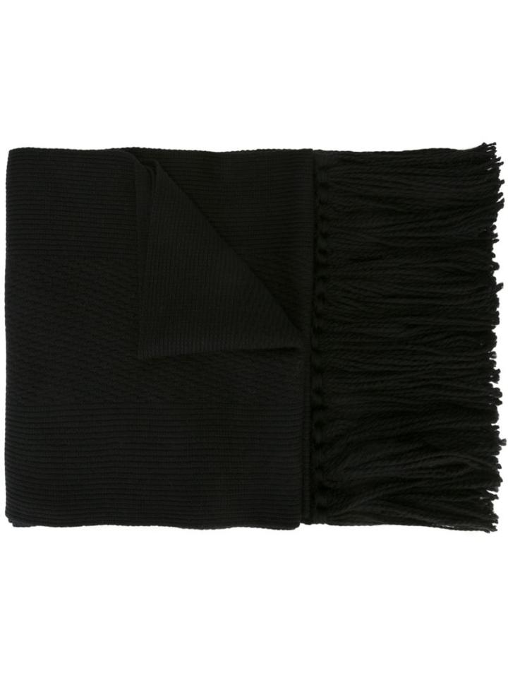 Ports 1961 Tassel End Scarf, Men's, Black, Wool