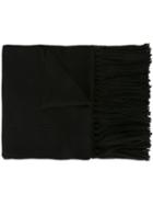 Ports 1961 Tassel End Scarf, Men's, Black, Wool