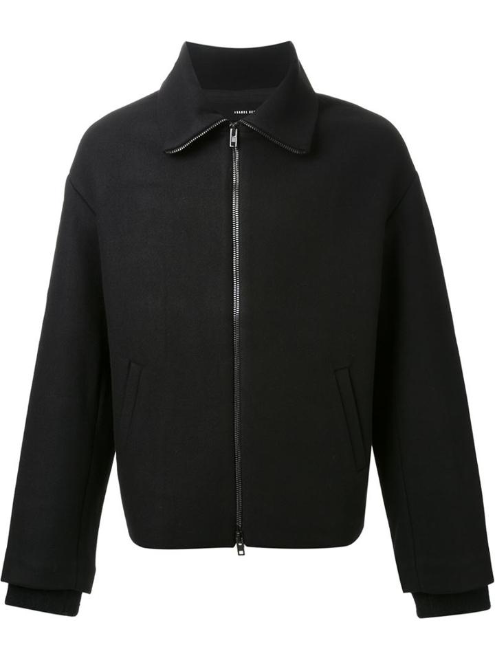 Isabel Benenato Front Zip Bomber Jacket
